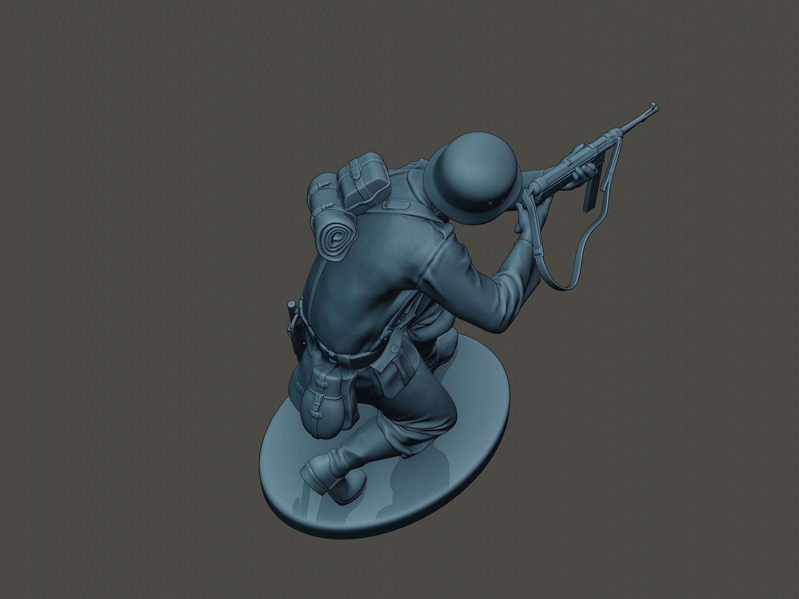 German soldier ww2 Shoot crouched G2 3D model 3D printable | CGTrader