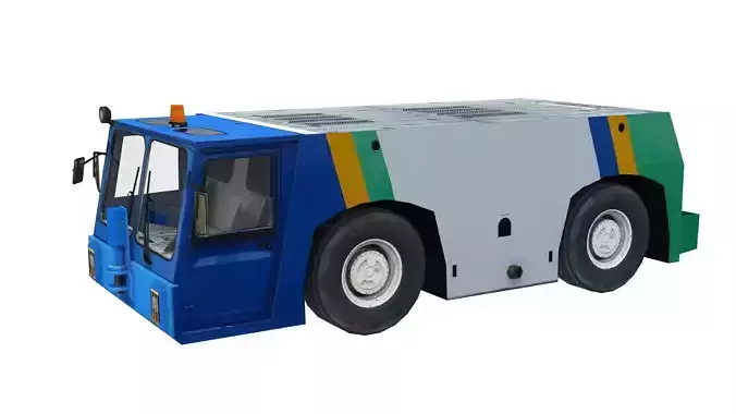 Lowpoly Pushback TLD TMX 400 Low-poly 3D model