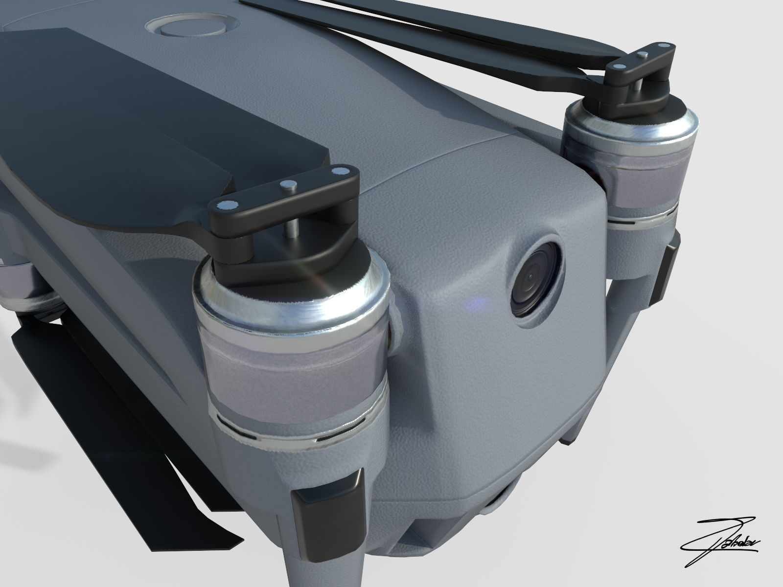 DJI Mavic 2 Low-poly 3D model_18