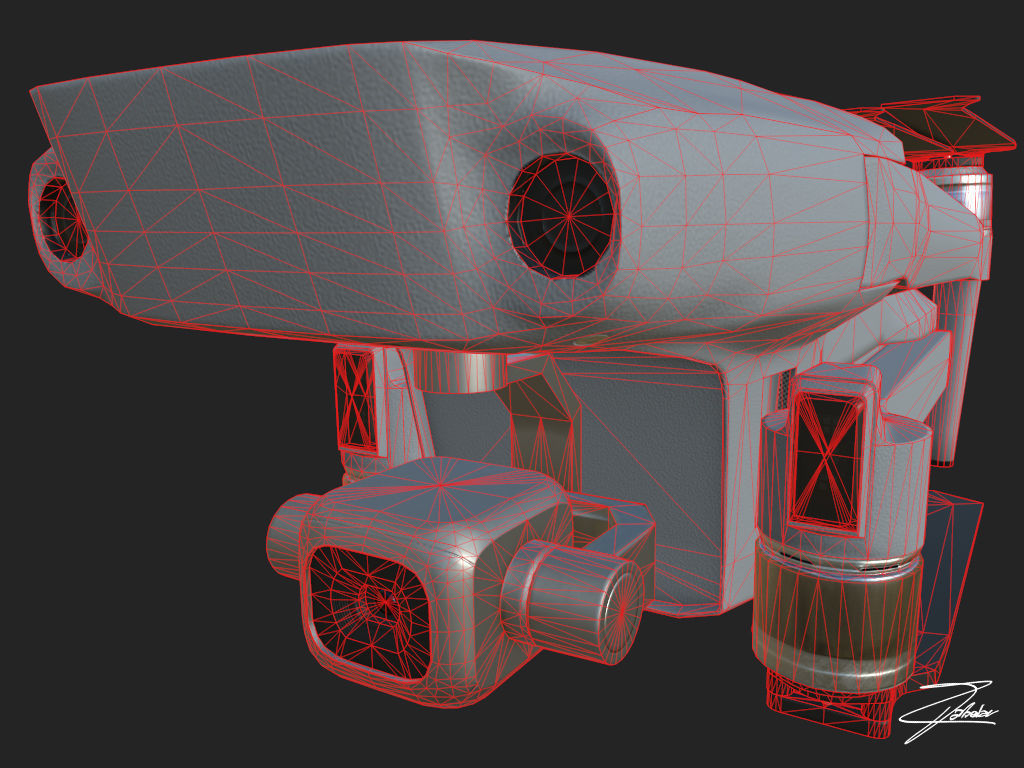 DJI Mavic 2 Low-poly 3D model_21