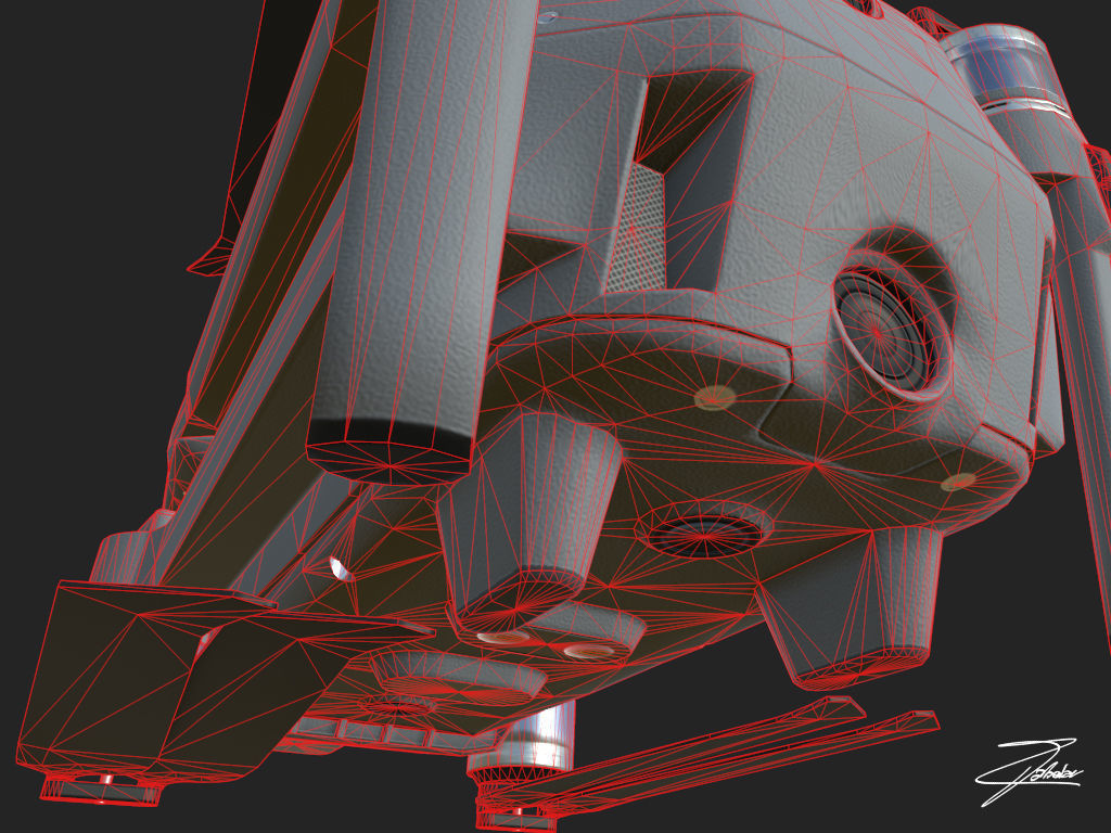 DJI Mavic 2 Low-poly 3D model_20