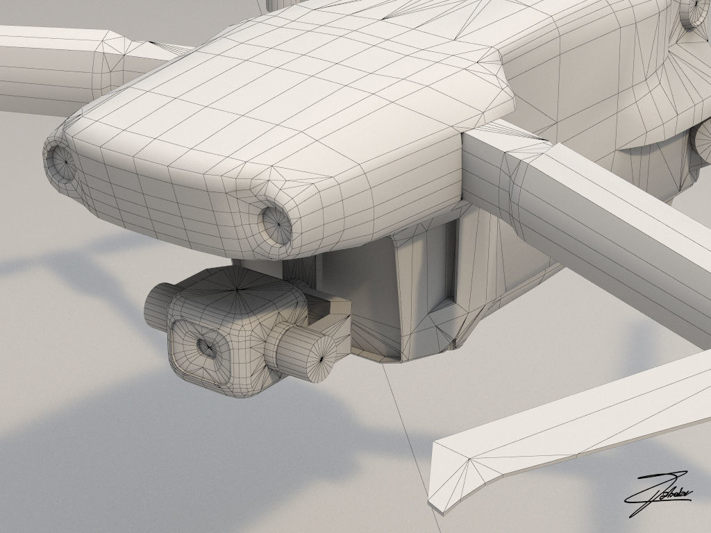 DJI Mavic 2 Low-poly 3D model_11