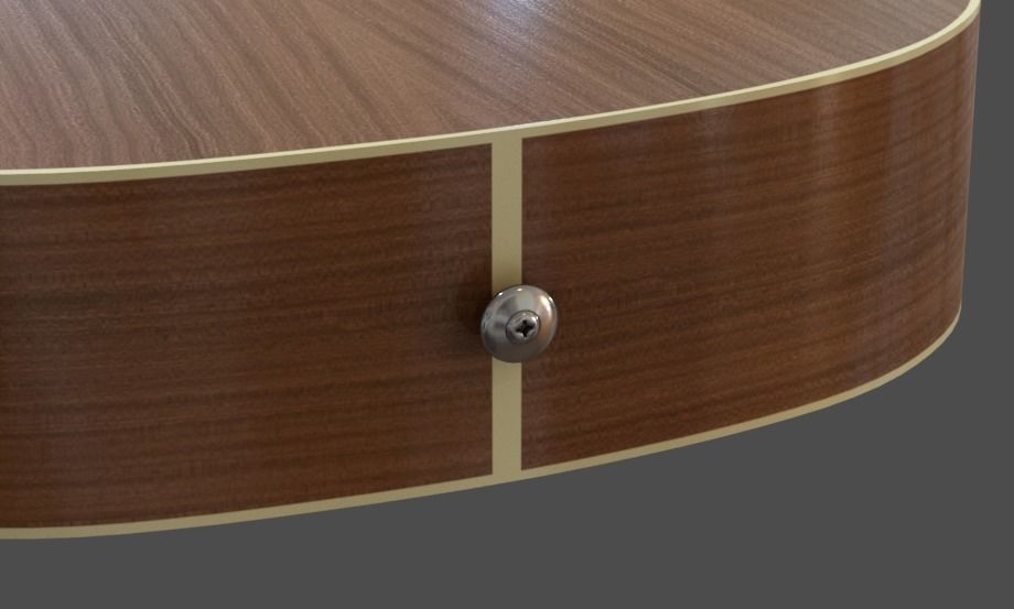 Acoustic Guitar 3D model_6