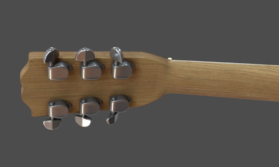 Acoustic Guitar 3D model_8