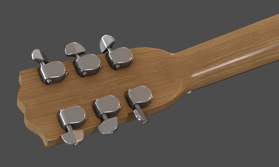 Acoustic Guitar 3D model_7