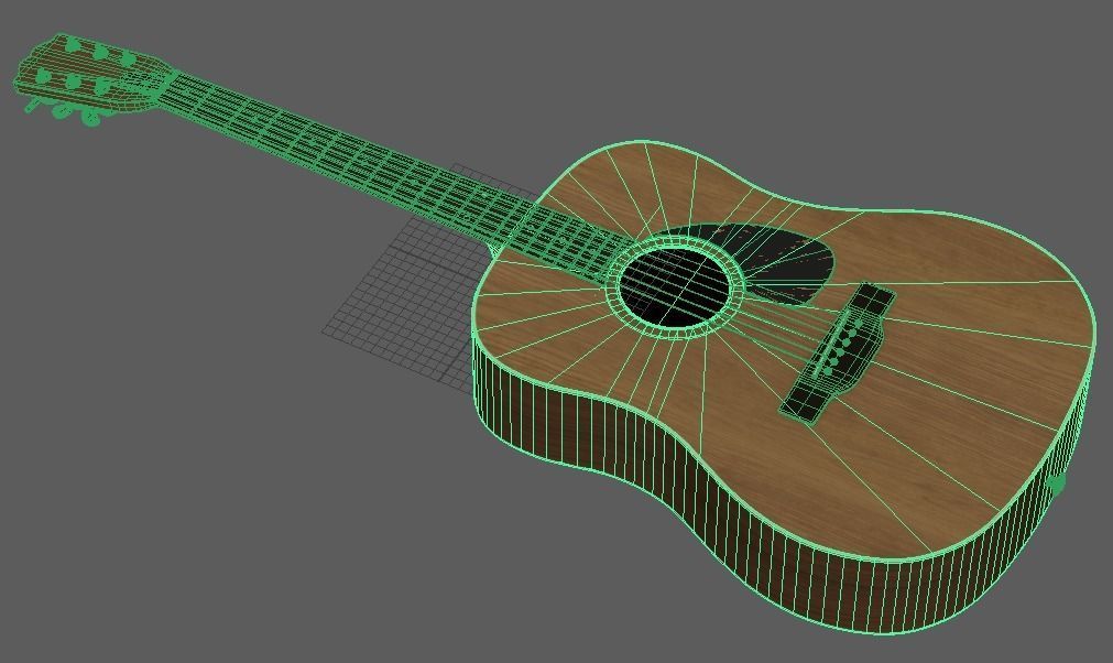 Acoustic Guitar 3D model_15