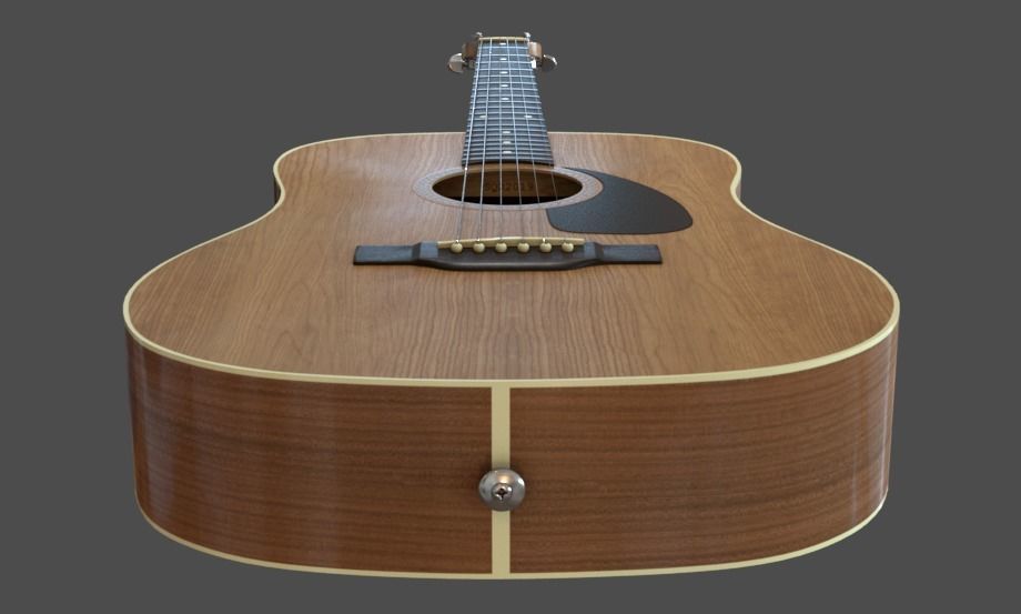 Acoustic Guitar 3D model_12