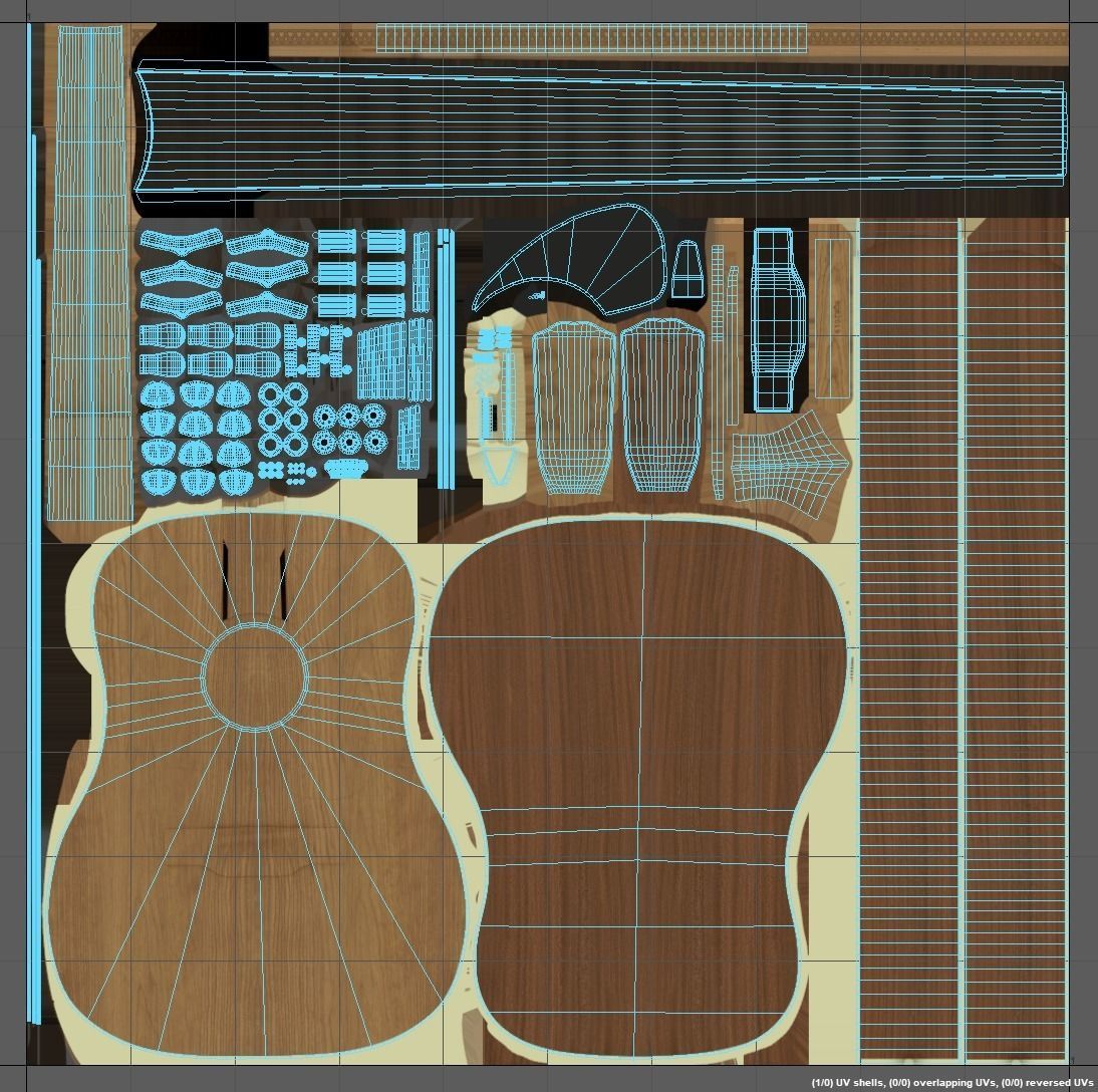 Acoustic Guitar 3D model_18