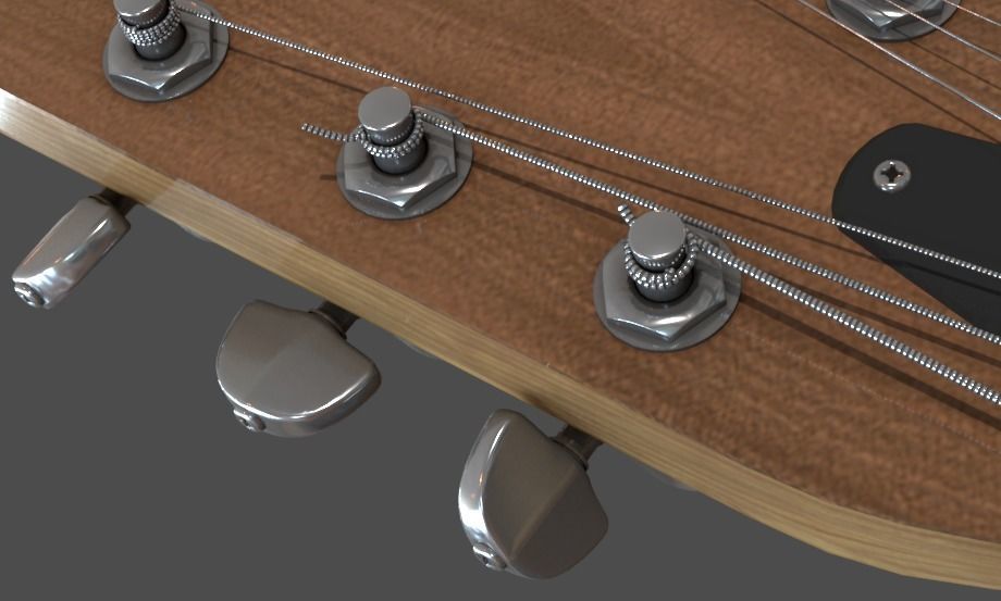 Acoustic Guitar 3D model_11