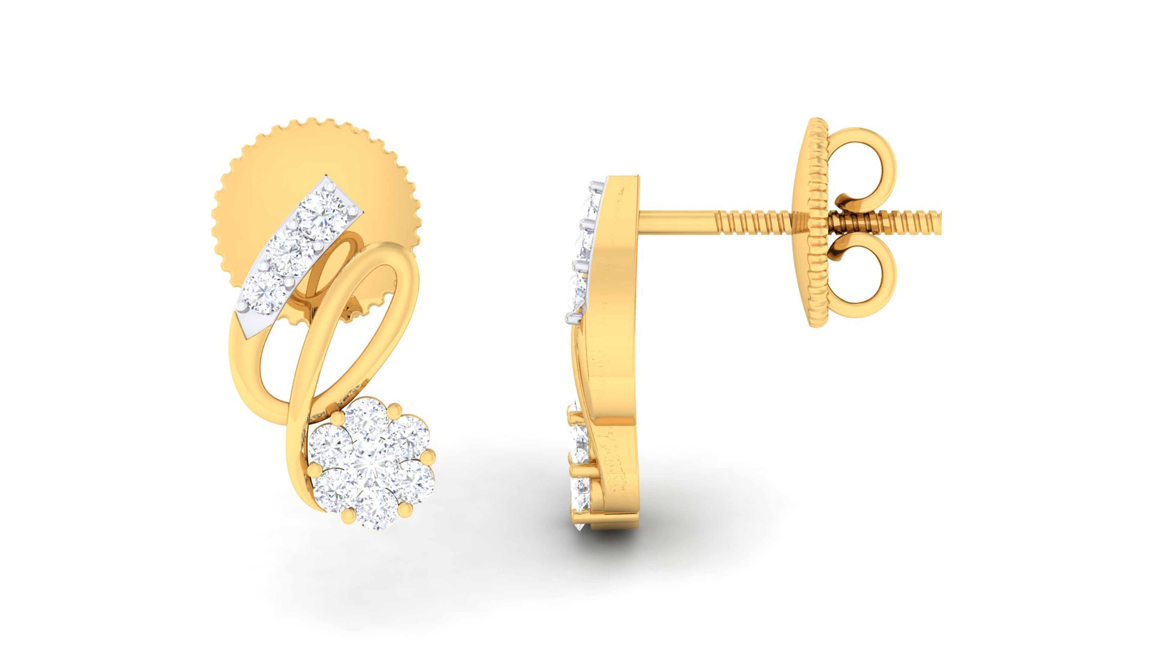 Women pendant earrings set 3dm mgx render detail  3D print model_4