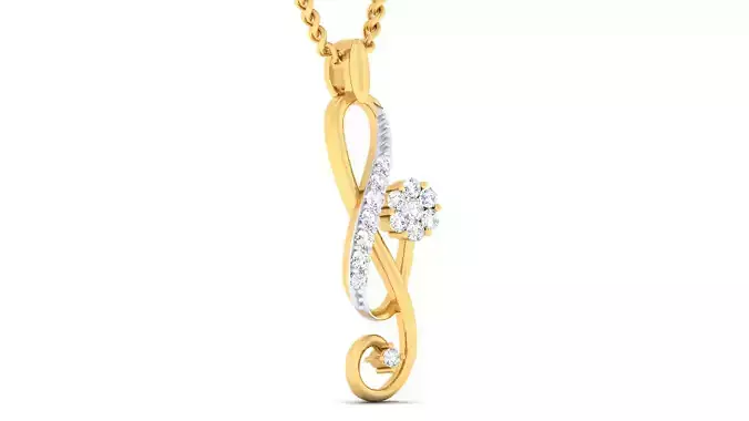 Women pendant earrings set 3dm mgx render detail 