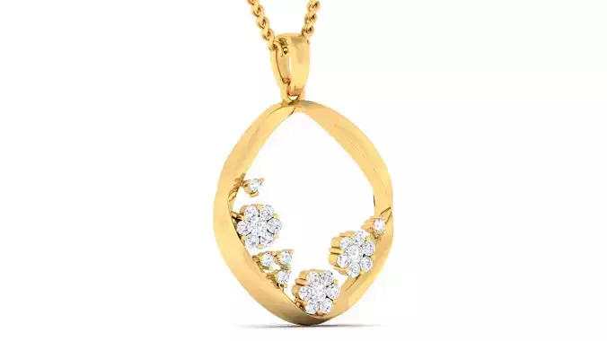 Women pendant earrings set 3dm mgx render detail 