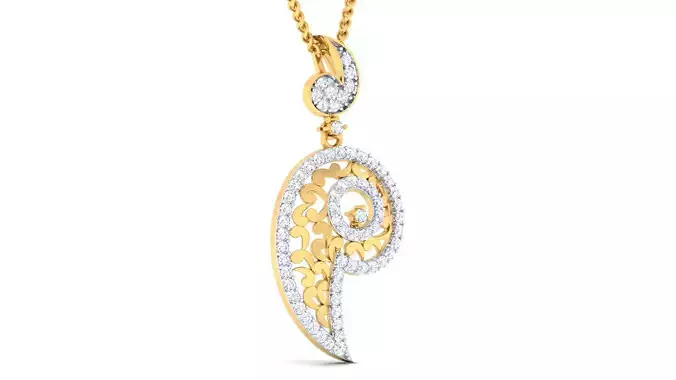 Women pendant earrings set 3dm mgx render detail 