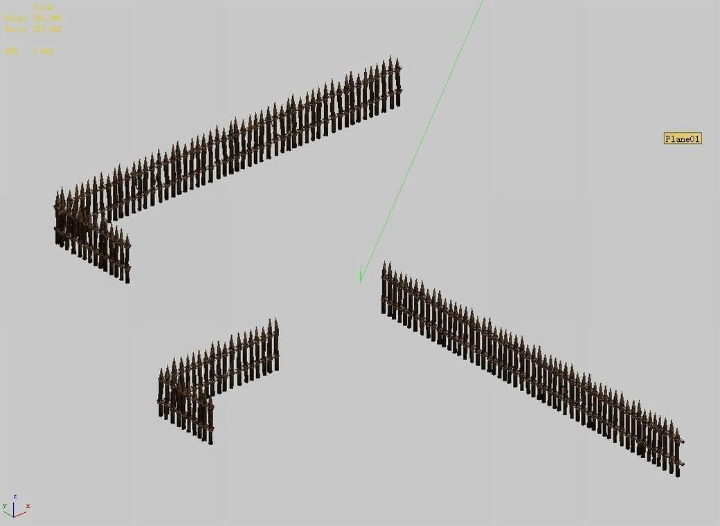 gAME Pei Cheng - Wood Wall 03 3D model_3