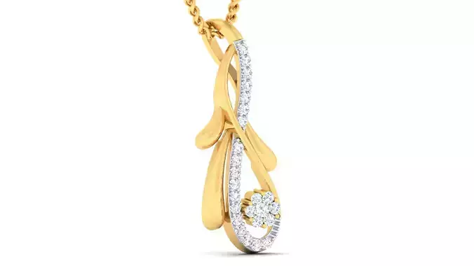 Women pendant earrings set 3dm mgx render detail 