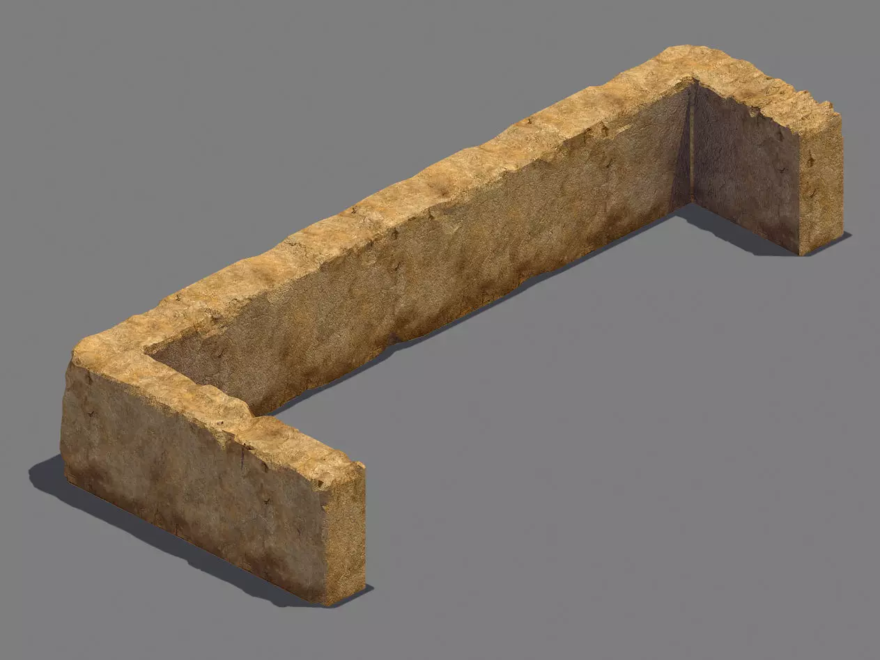 gAME Pei Cheng - Stone Wall 03 3D model