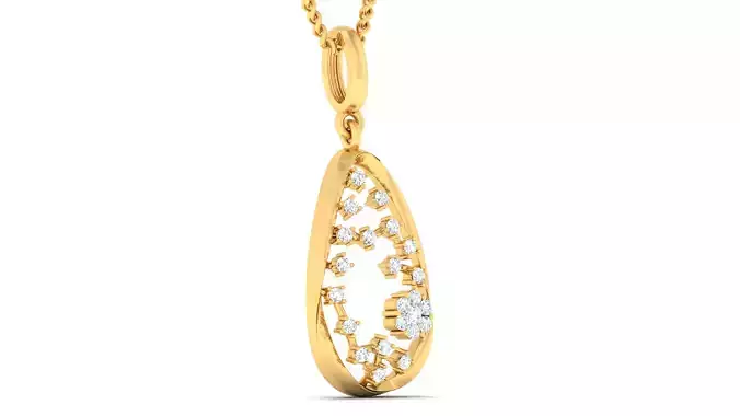 Women pendant earrings set 3dm mgx render detail 