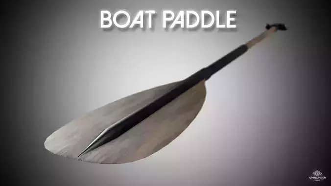 Boat Paddle Low-poly 3D model