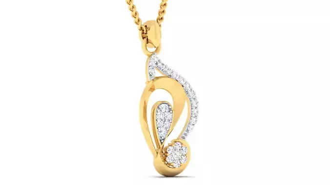 Women pendant earrings set 3dm mgx render detail 