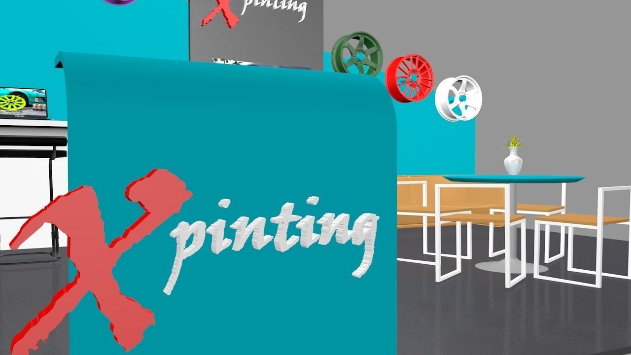 Exhibition booth 3D model_5