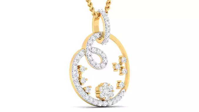 Women pendant earrings set 3dm mgx render detail 