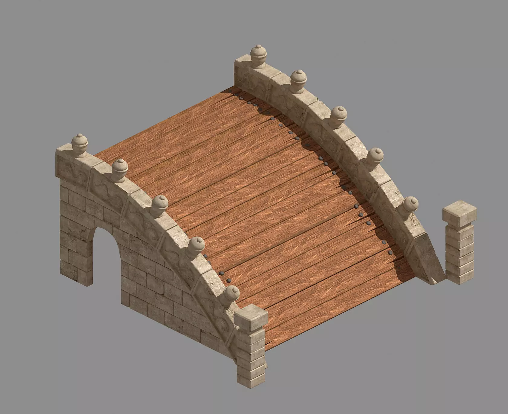 gAME Qing Dynasty Architecture - Stone Bridge 32 3D model
