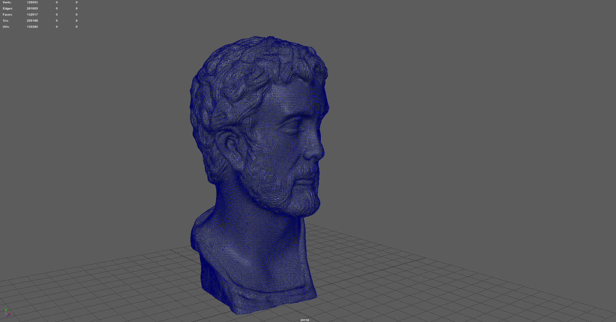 Antonio Pio Bust Low-poly 3D model_9