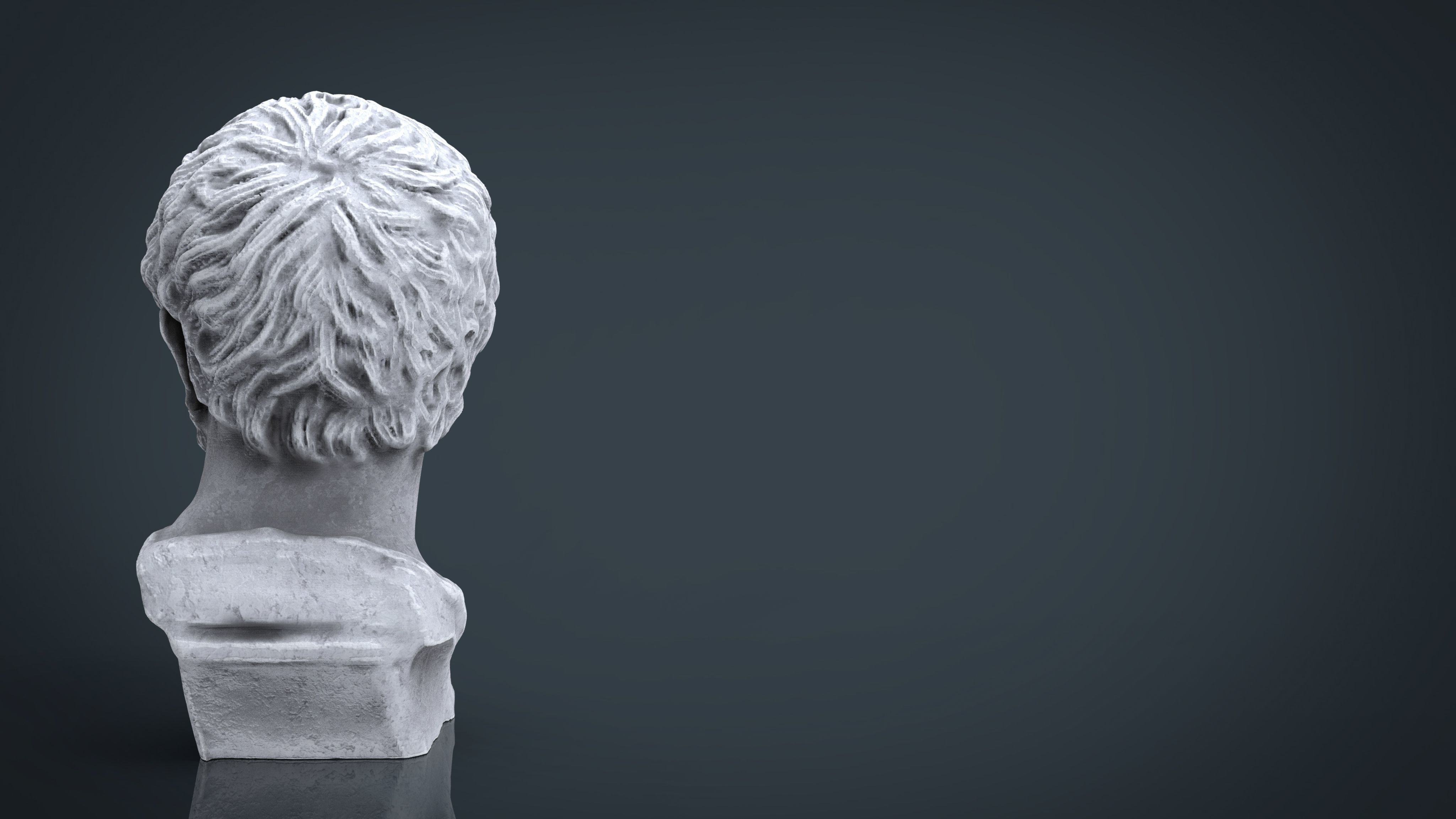 Antonio Pio Bust Low-poly 3D model_4