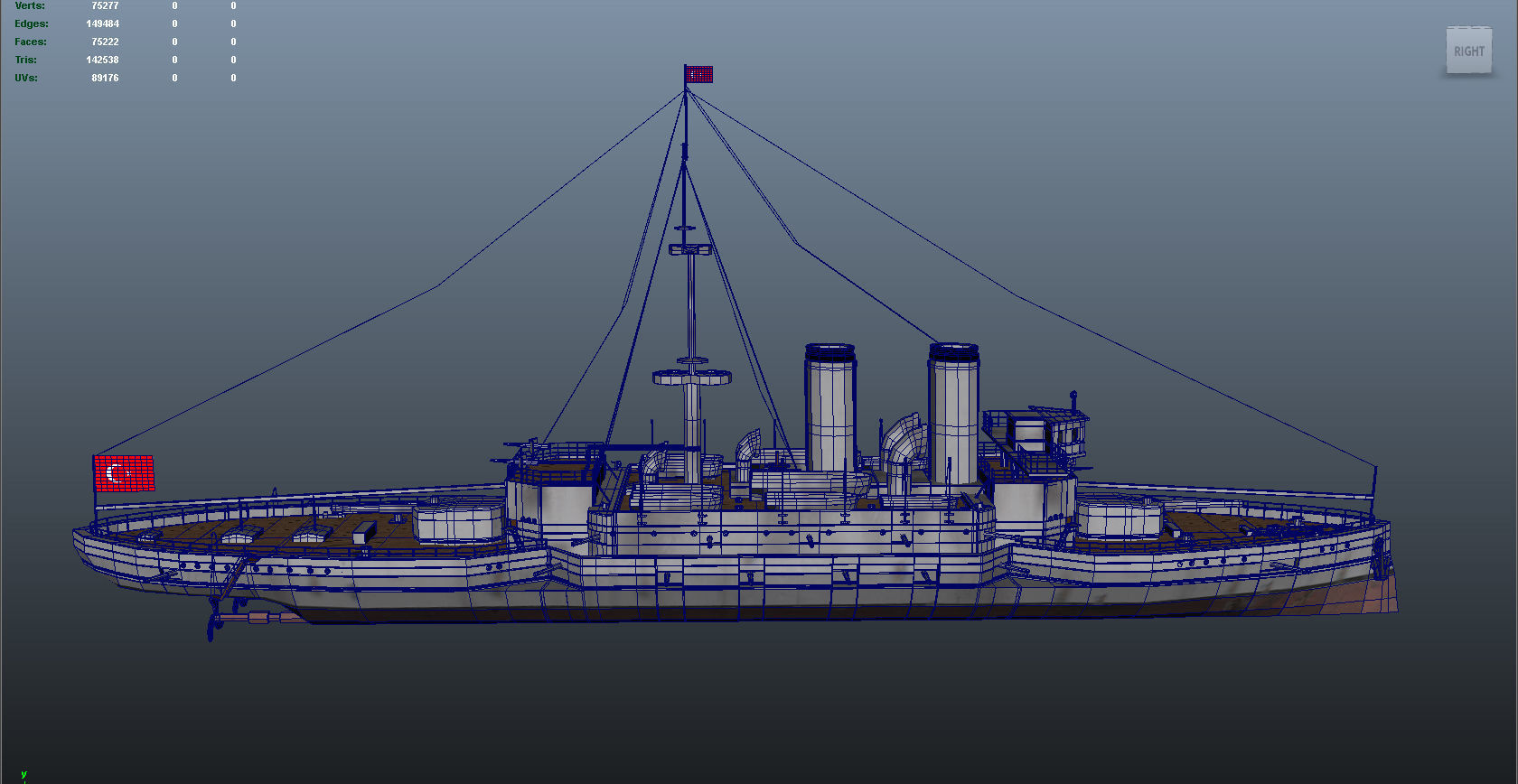 Ottoman Battleship Mesudiye 3D Model 3D model_2