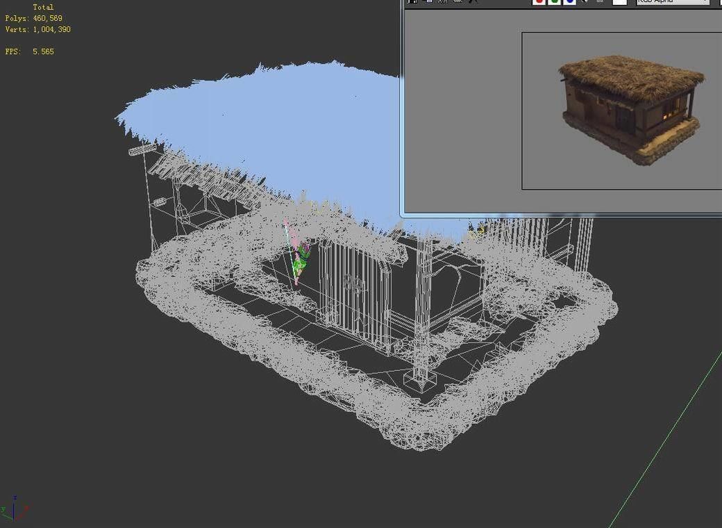 gAME Desert House - House 08 3D model_4