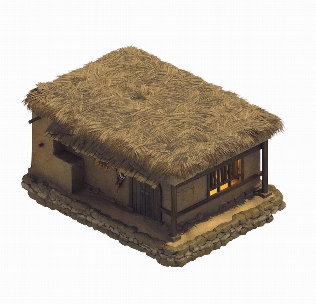gAME Desert House - House 08 3D model_1