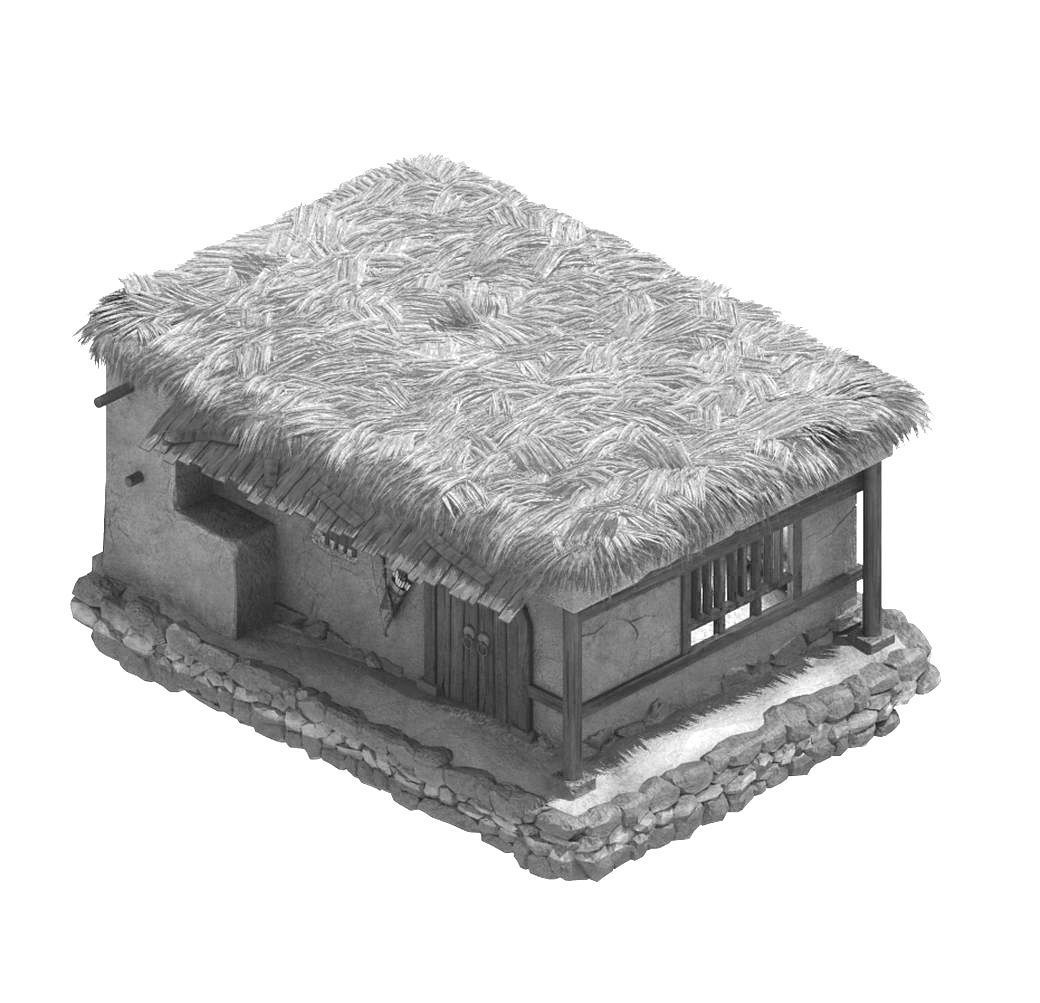 gAME Desert House - House 08 3D model_2