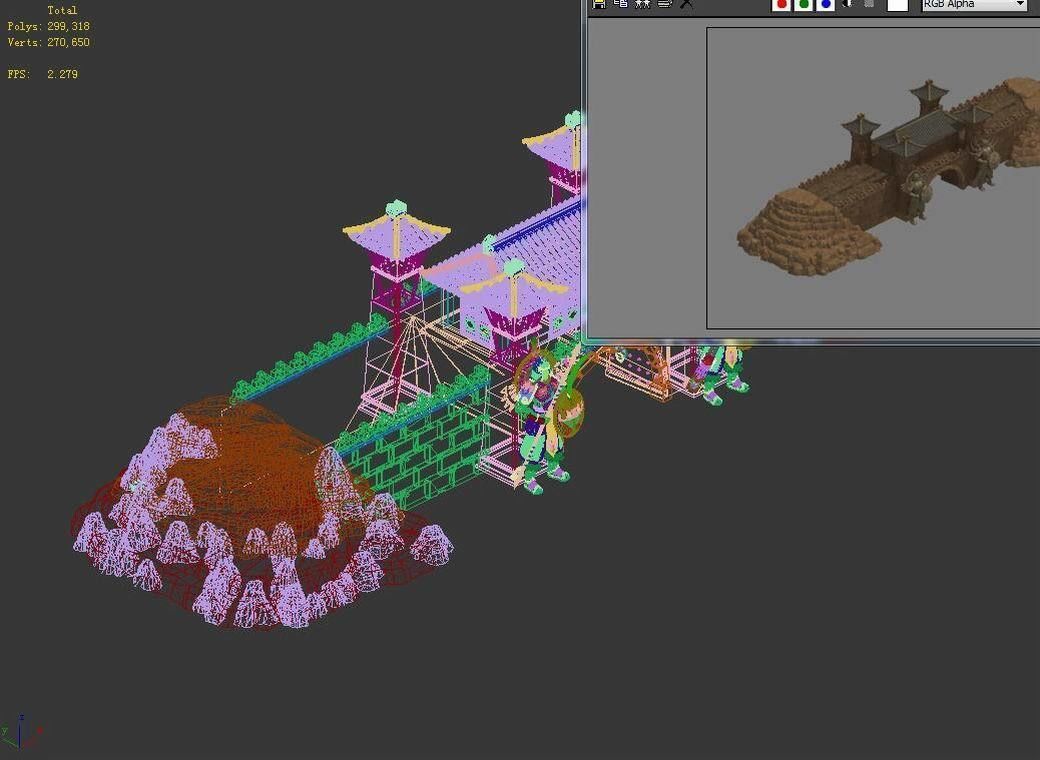 Game Mountain - City - Gate 03 3D model_5