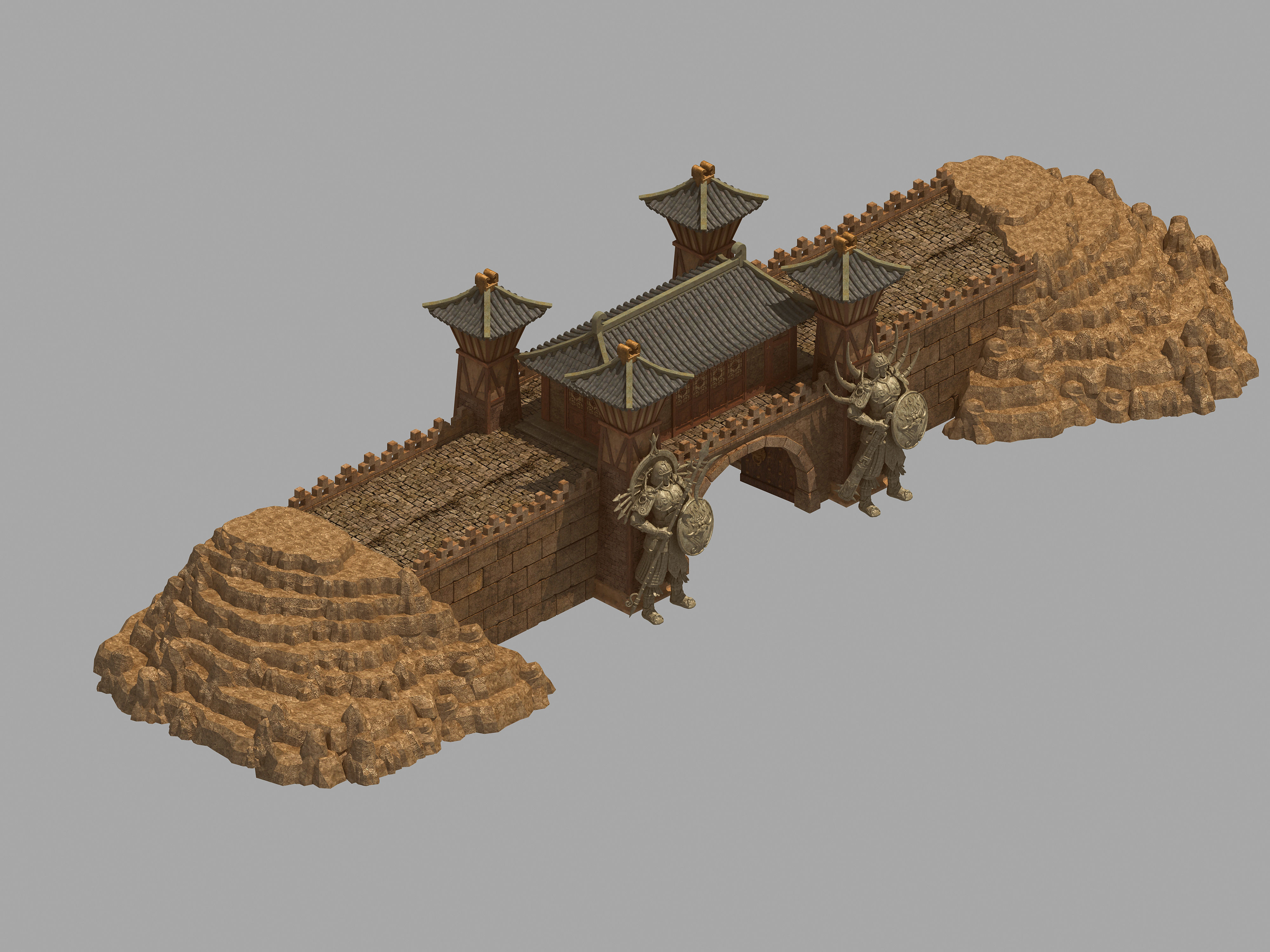 Game Mountain - City - Gate 03 3D model_1