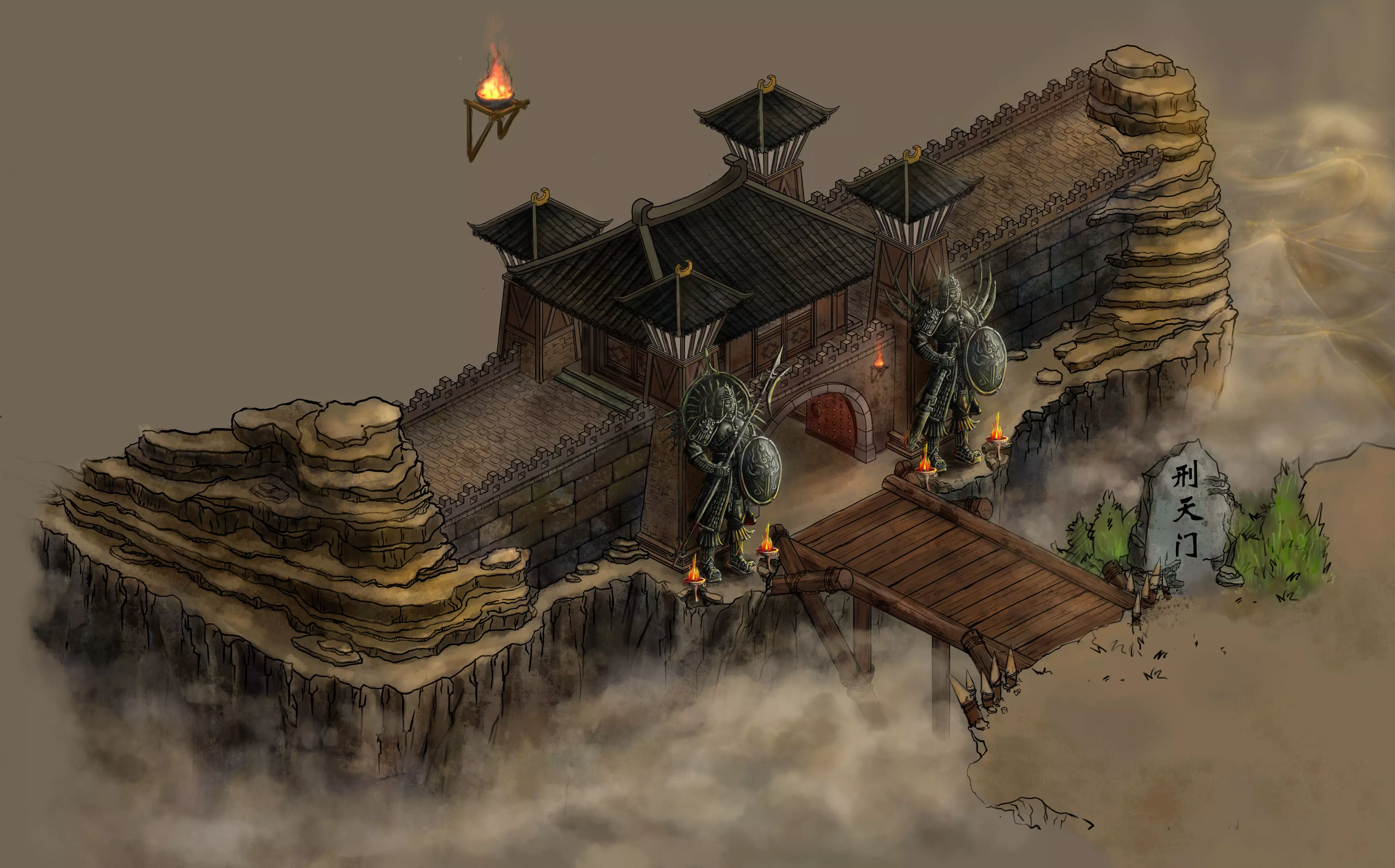 Game Mountain - City - Gate 03 3D model_0