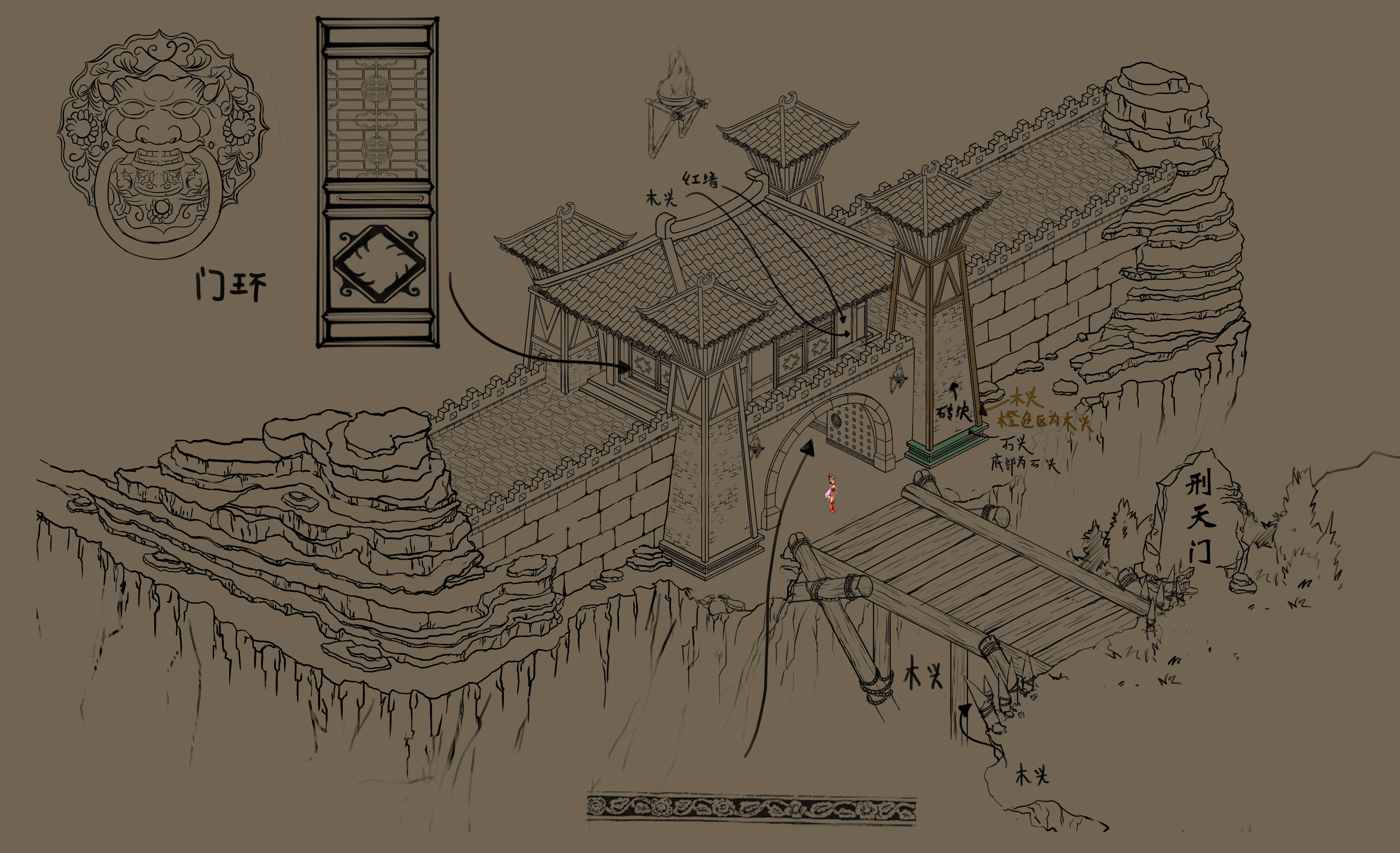 Game Mountain - City - Gate 03 3D model_3