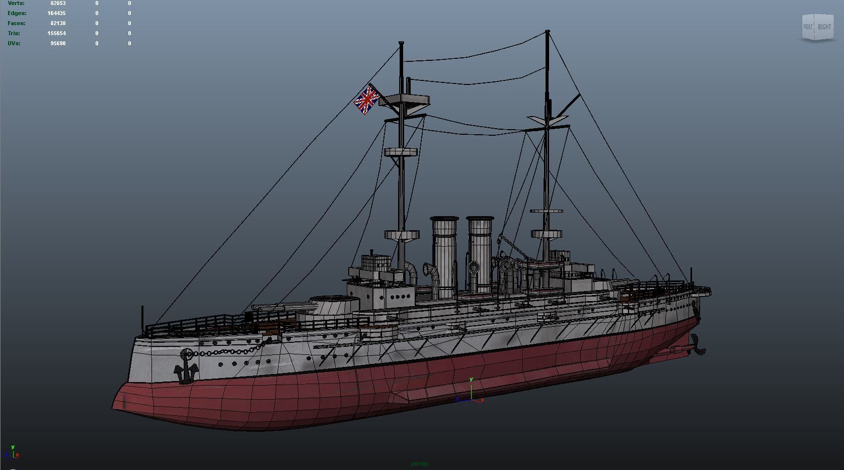 HMS Goliath Battleship 3D Model 3D model_3