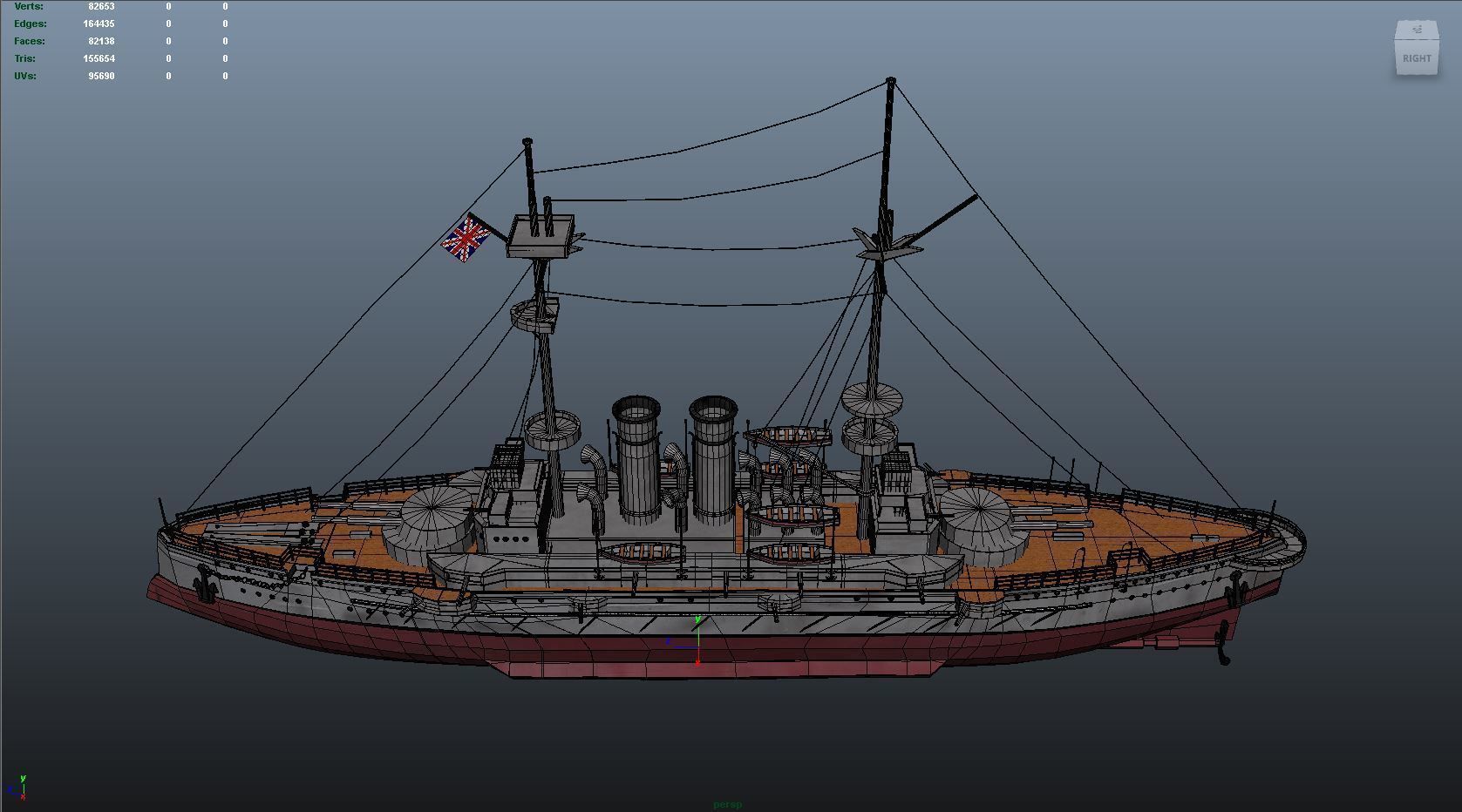 HMS Goliath Battleship 3D Model 3D model_4