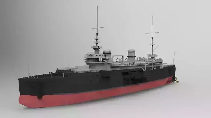 Bouvet Battleship 3D Model 3D model