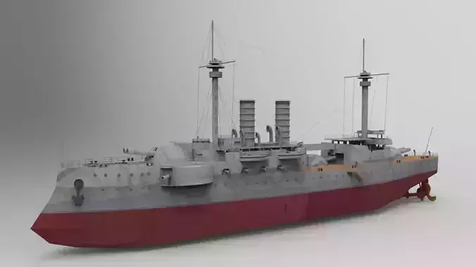 Barbaros Battleship 3D Model