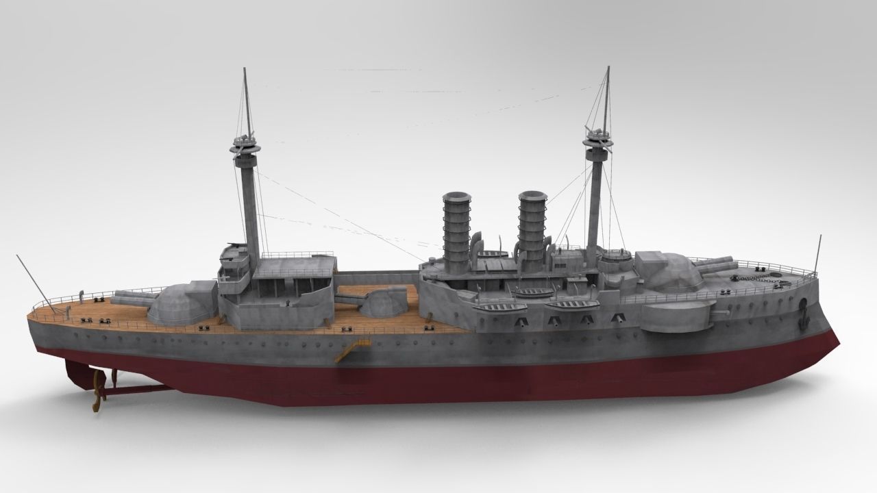 Barbaros Battleship 3D Model 3D model_4
