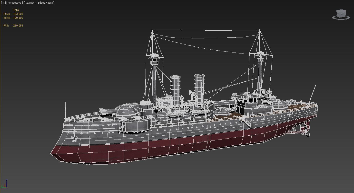 Barbaros Battleship 3D Model 3D model_1