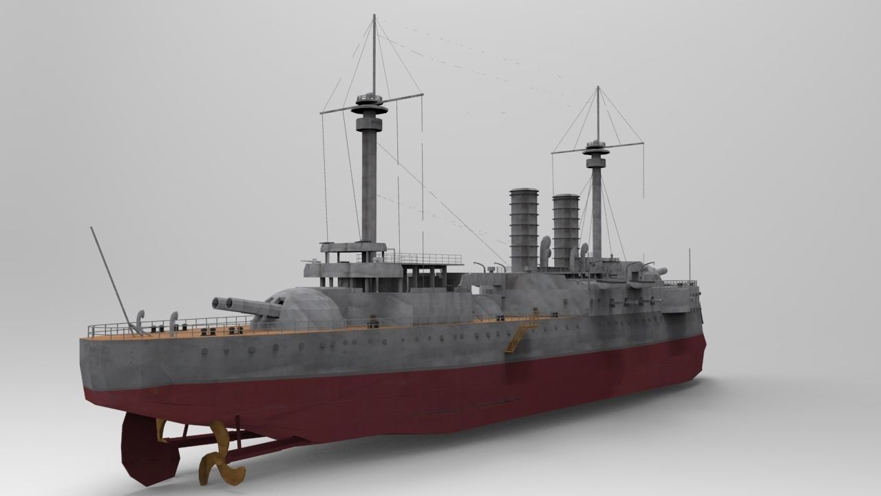 Barbaros Battleship 3D Model 3D model_2
