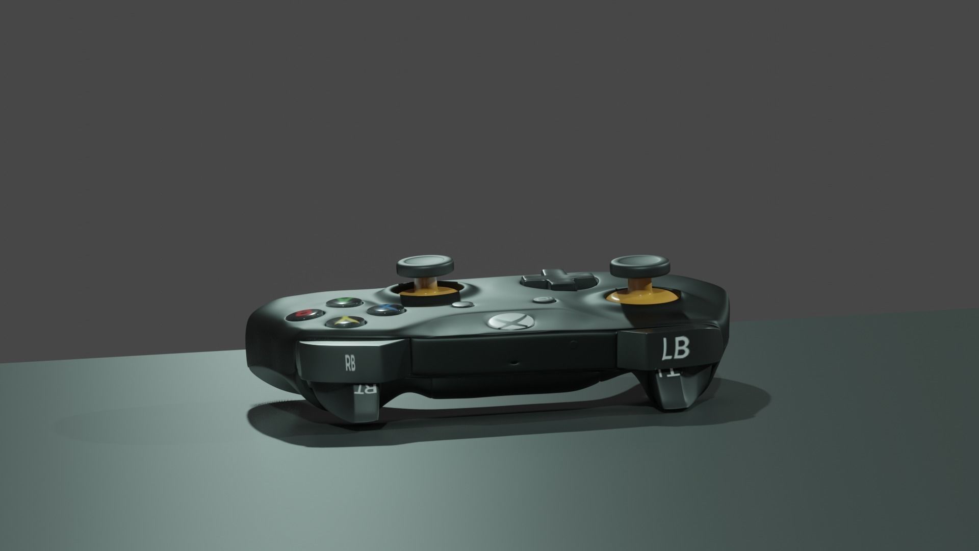 Xbox one style controller Rigged for Blender  Low-poly 3D model_5