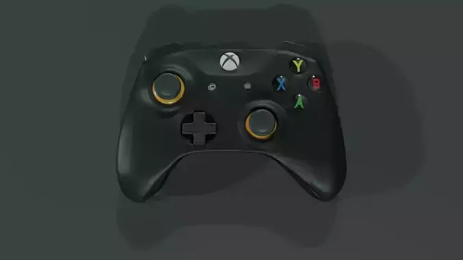 Xbox one style controller Rigged for Blender  Low-poly 3D model