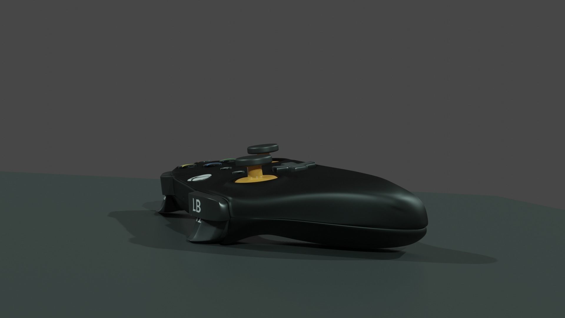 Xbox one style controller Rigged for Blender  Low-poly 3D model_6