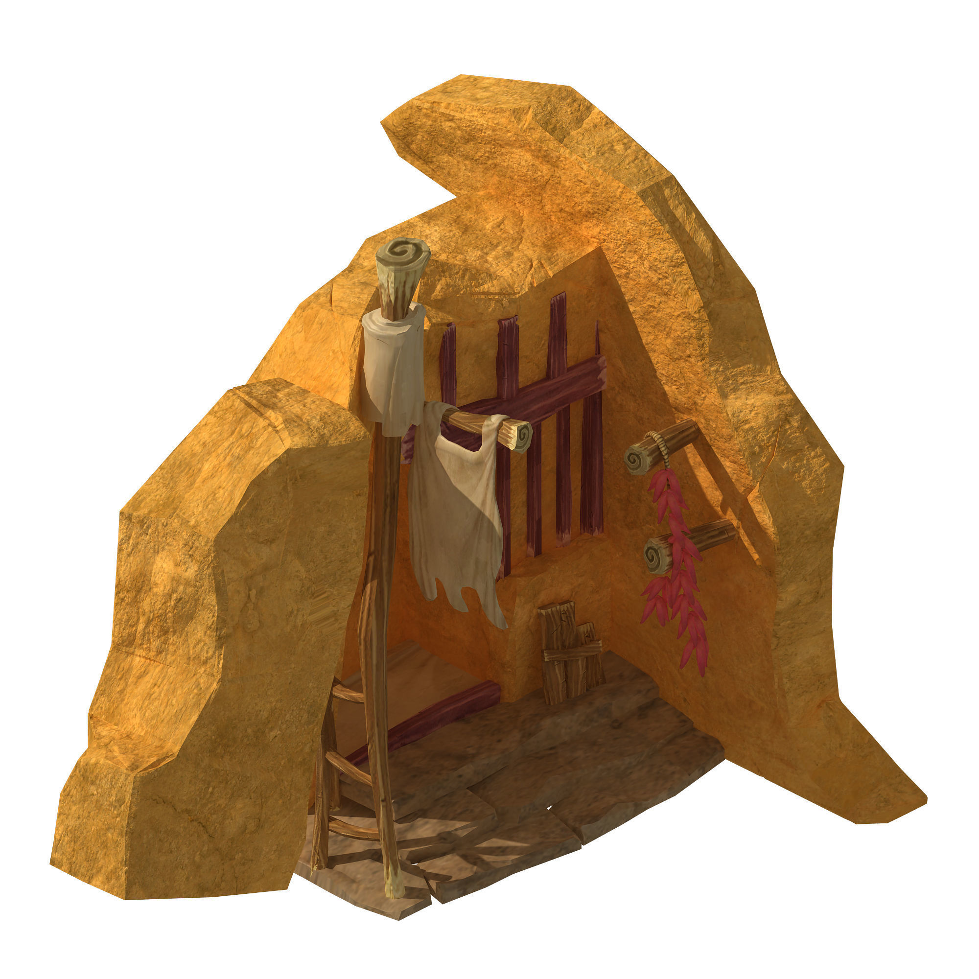 Game Mountain Building - Hole 06 3D model_1