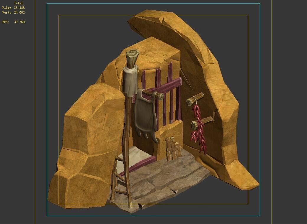Game Mountain Building - Hole 06 3D model_3
