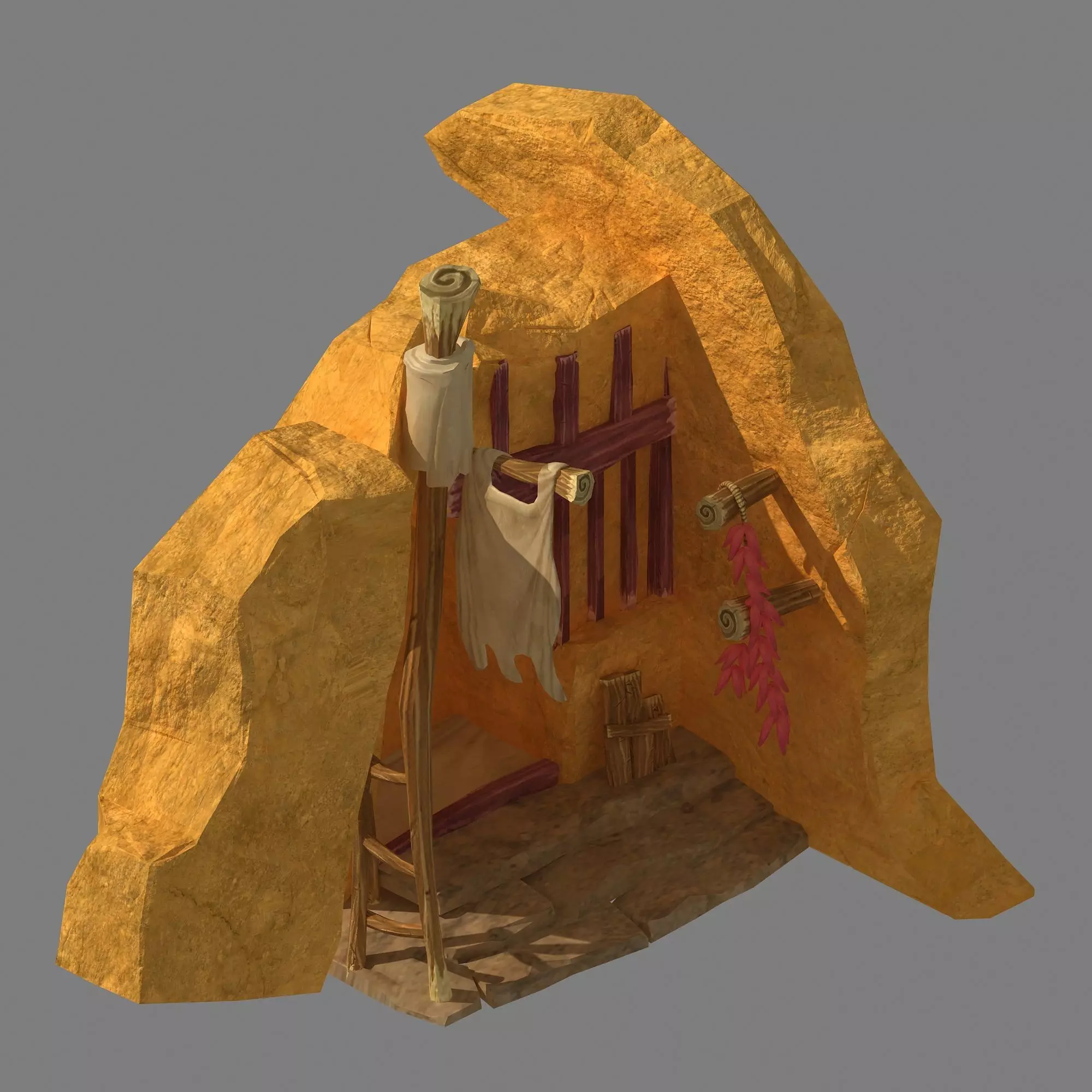 Game Mountain Building - Hole 06 3D model_0