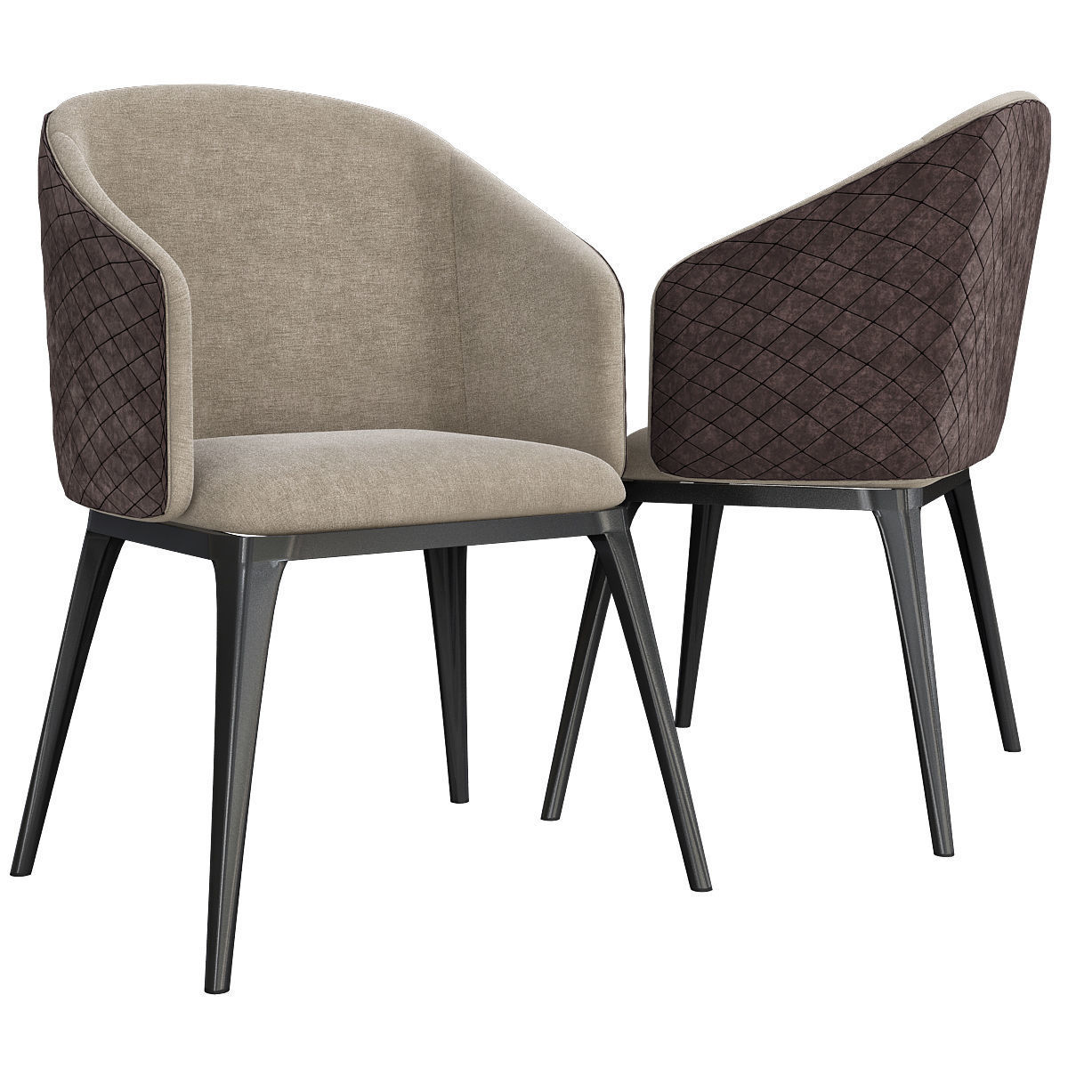 Chairs collection 3d model 10 piece Low-poly 3D model_21